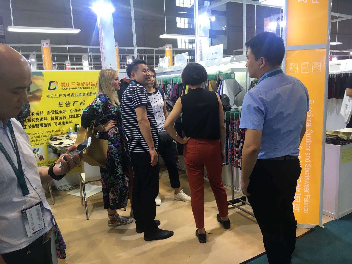 sanduo in 2018 Intertextile-Shanghai apparel fabrics Exhibition