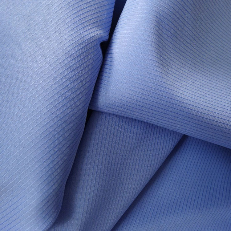 Striped polyester fabric